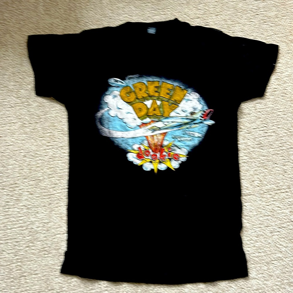 Green Day band tee Dookie black super soft size XS